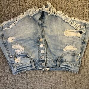 Zara Blue Distressed Denim Jeans